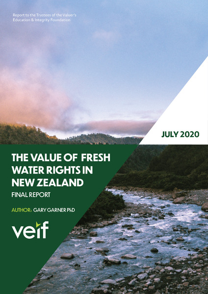 <br> The Value of Fresh Water Rights in New Zealand